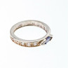 925 Sterling Silver Iolite & CZ Band Ring Size 6.5