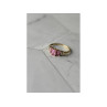 10K YELLOW GOLD PINK TOPAZ & DIAMONDS RING SIZE 6.5