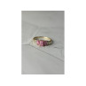 10K YELLOW GOLD PINK TOPAZ & DIAMONDS RING SIZE 6.5
