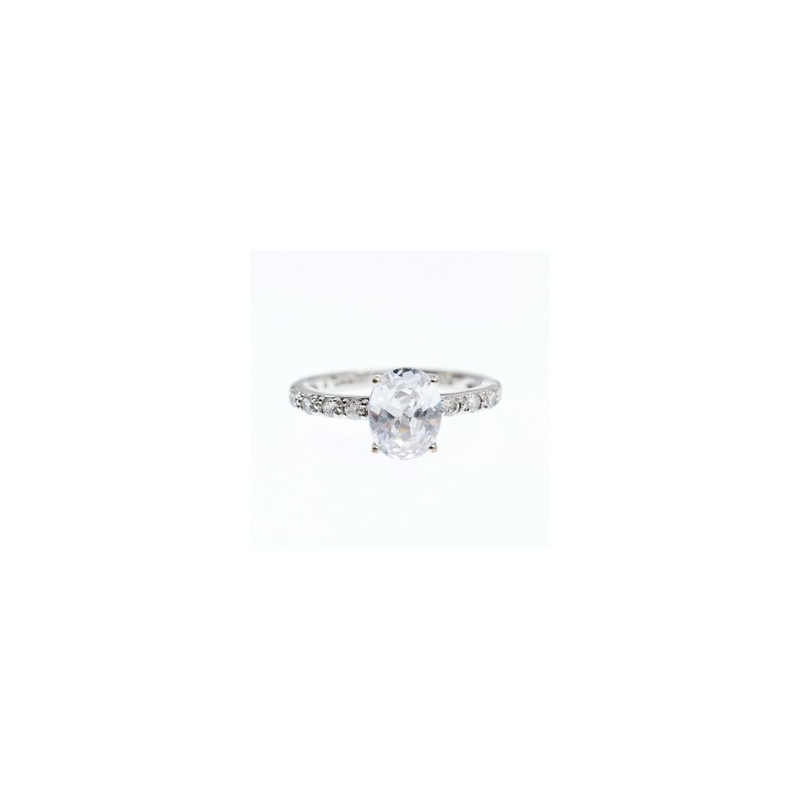 925 Sterling Silver CZ Ring Size 9.5