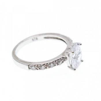 925 Sterling Silver CZ Ring Size 9.5