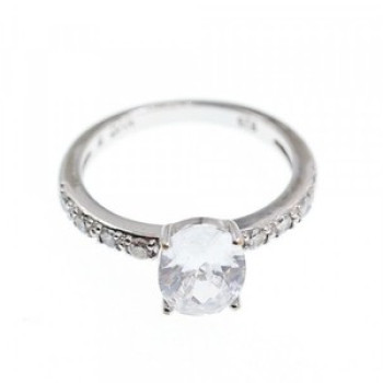 925 Sterling Silver CZ Ring Size 9.5