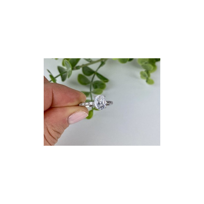 925 Sterling Silver CZ Ring Size 9.5