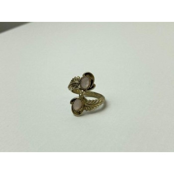 Vintage 925 Sterling Silver Mother Of Pearl Ring Size 8