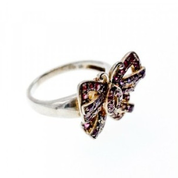 925 Sterling Silver Iolite & Pink Topaz 