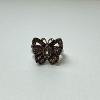 925 Sterling Silver Iolite & Pink Topaz 