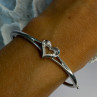 925 Sterling Silver NDI Diamond Heart Bracelet
