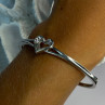 925 Sterling Silver NDI Diamond Heart Bracelet