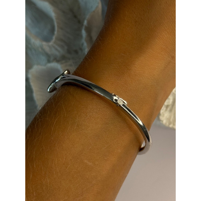 925 Sterling Silver NDI Diamond Heart Bracelet