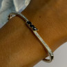 925 Sterling Silver Gold Plated Sapphire Bracelet
