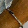 925 Sterling Silver Gold Plated Sapphire Bracelet