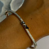 925 Sterling Silver Gold Plated Sapphire Bracelet