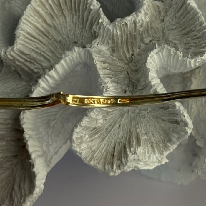 925 Sterling Silver Gold Plated Sapphire Bracelet