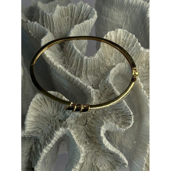 925 Sterling Silver Gold Plated Sapphire Bracelet