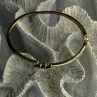 925 Sterling Silver Gold Plated Sapphire Bracelet