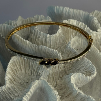 925 Sterling Silver Gold Plated Sapphire Bracelet