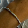 925 Sterling Silver Gold Plated Topaz Citrine Peridot Bracelet
