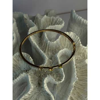 925 Sterling Silver Gold Plated Topaz Citrine Peridot Bracelet