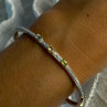 925 Sterling Silver Gold Plated Topaz Citrine Peridot Bracelet