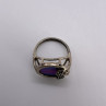 925 Sterling Silver Enamel & CZ Ring Size 5
