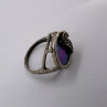 925 Sterling Silver Enamel & CZ Ring Size 5