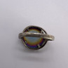 925 Sterling Silver Enamel & CZ Ring Size 5