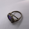 925 Sterling Silver Enamel & CZ Ring Size 5
