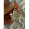 925 Sterling Silver Flower Pendant Length 1.50 inch