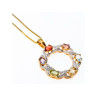 925 STERLING SILVER GOLD PLATED MULTI GEMSTONES 