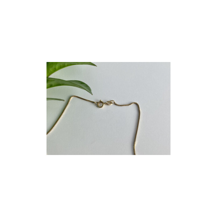 925 Sterling Silver Gold Plated Blue Sapphire Chain With Pendant Italy