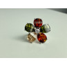 925 Sterling Silver Multicolor Spinel & Goshenite Ring Size 8.5