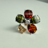 925 Sterling Silver Multicolor Spinel & Goshenite Ring Size 8.5