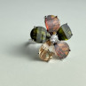 925 Sterling Silver Multicolor Spinel & Goshenite Ring Size 8.5