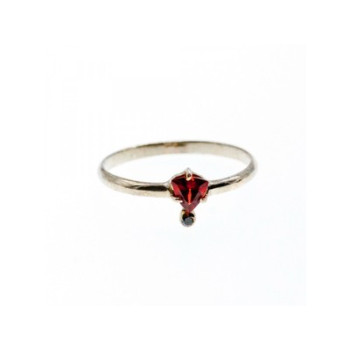 925 Sterling Silver Spinel & Garnet Ring Size 6.5