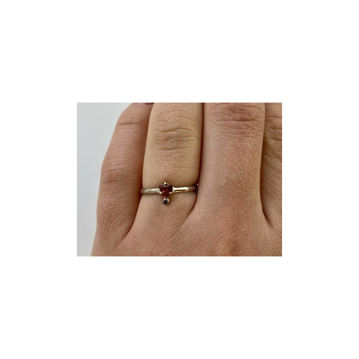 925 Sterling Silver Spinel & Garnet Ring Size 6.5