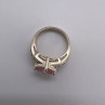 925 Sterling Silver & Pink CZ Ring Size 5.5