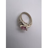 925 Sterling Silver & Pink CZ Ring Size 5.5