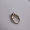 925 Sterling Silver & Pink CZ Ring Size 5.5