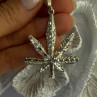 925 Sterling Silver Leaf Pendant Length 2.40 Inch