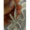 925 Sterling Silver Leaf Pendant Length 2.40 inch