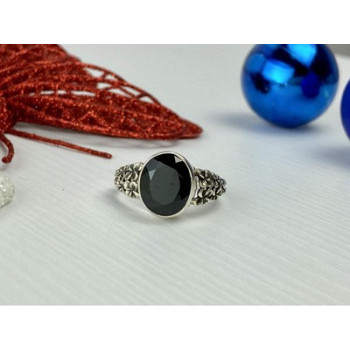 925 Sterling Silver Black Onyx Ring Size 11.75