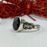 925 Sterling Silver Black Onyx Ring Size 11.75
