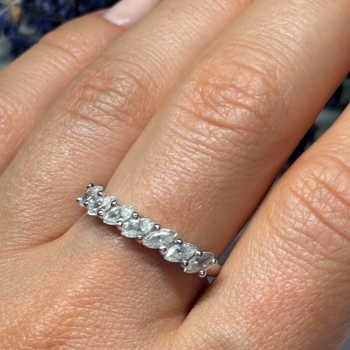 925 Sterling Silver CZ Ring Size 8.5