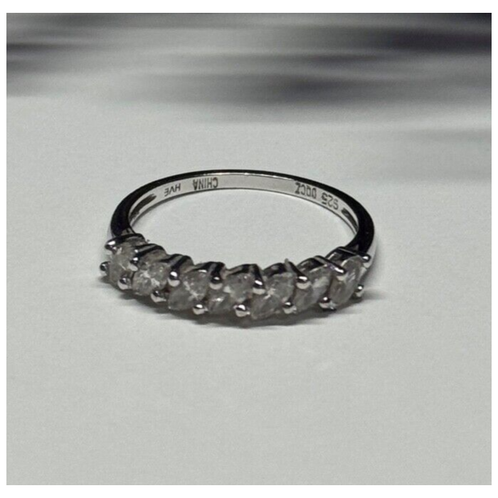 925 Sterling Silver CZ Ring Size 8.5