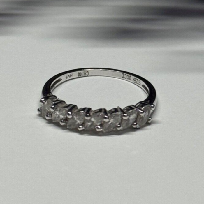 925 Sterling Silver CZ Ring Size 8.5