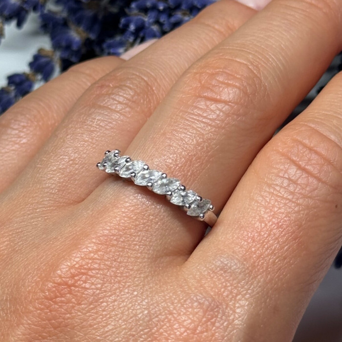 925 Sterling Silver CZ Ring Size 8.5