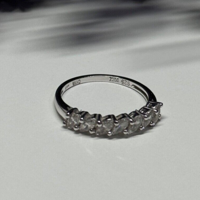 925 Sterling Silver CZ Ring Size 8.5