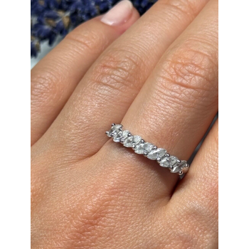 925 Sterling Silver CZ Ring Size 8.5