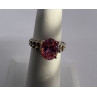 925 Sterling Silver & Pink CZ Ring Beauty Size 4.5