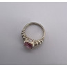 925 Sterling Silver & Pink CZ Ring Beauty Size 4.5